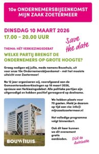 50Plus Zoetermeer doet mee aan het Verkiezingsdebat op 10-03-26 georganiseerd door Mijn Zaak Zoetermeer | Locatie: Bouwhuis